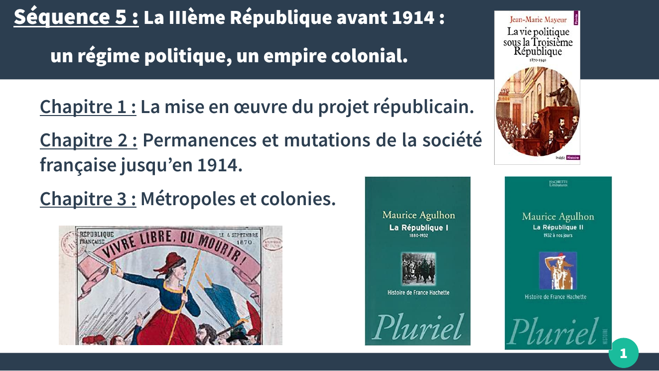 Prévisualisation du document Séquence 5 : La IIIème République avant 1914 : un régime politique, un empire colonial.
