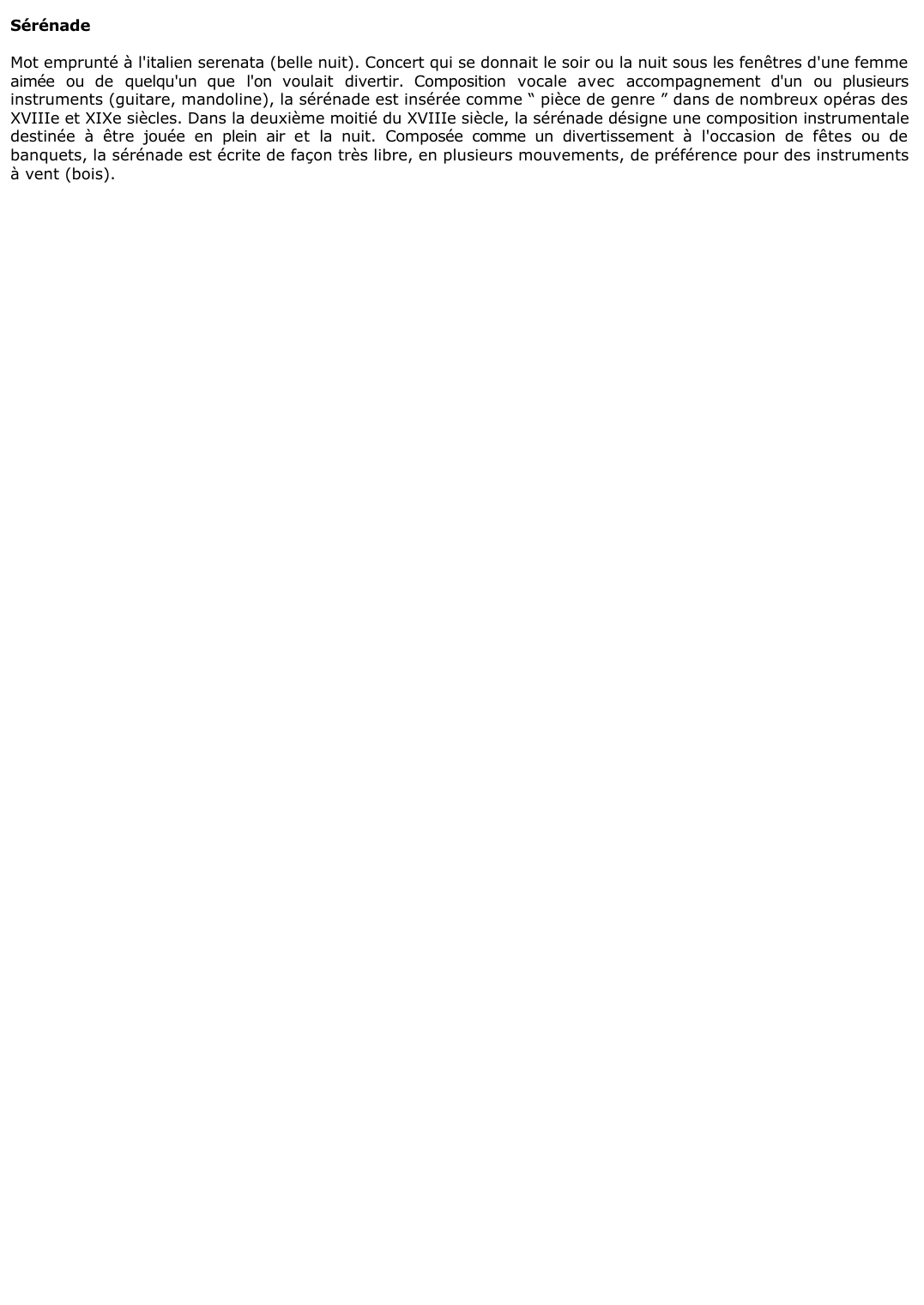 Prévisualisation du document Sérénade