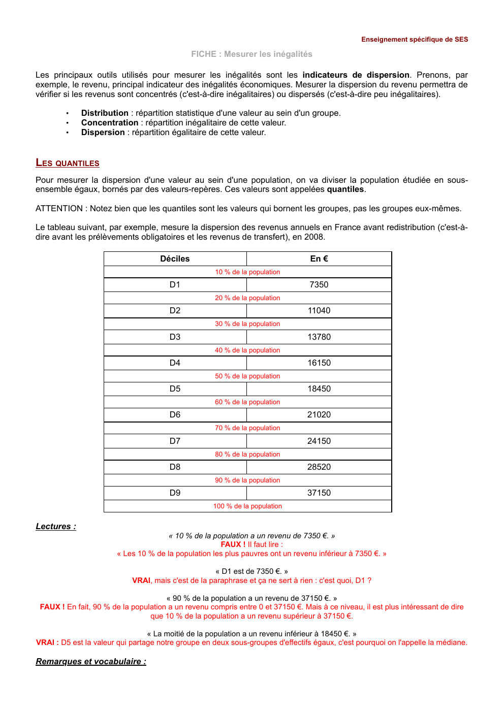 Prévisualisation du document ses  TD mesurer des inégalité