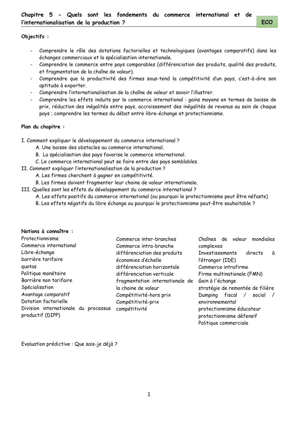 Prévisualisation du document SES_TERM_Chapitre 1 - Quels sont les sources et les défis de la croissance économique ?