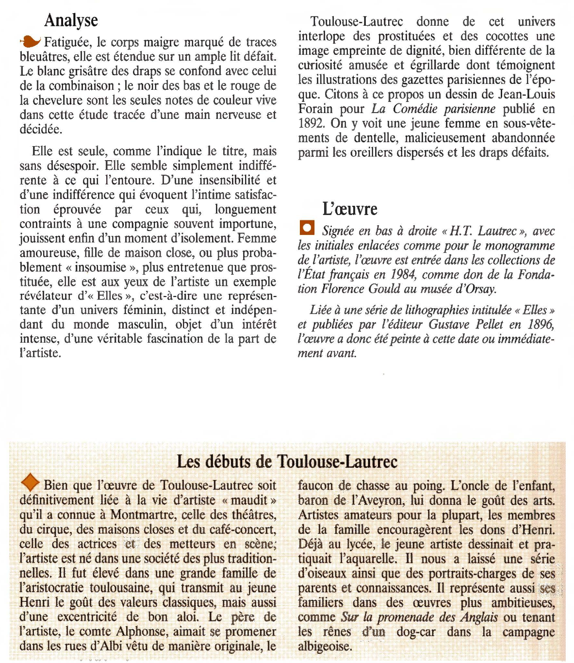 Prévisualisation du document Seule de Toulouse-Lautrec