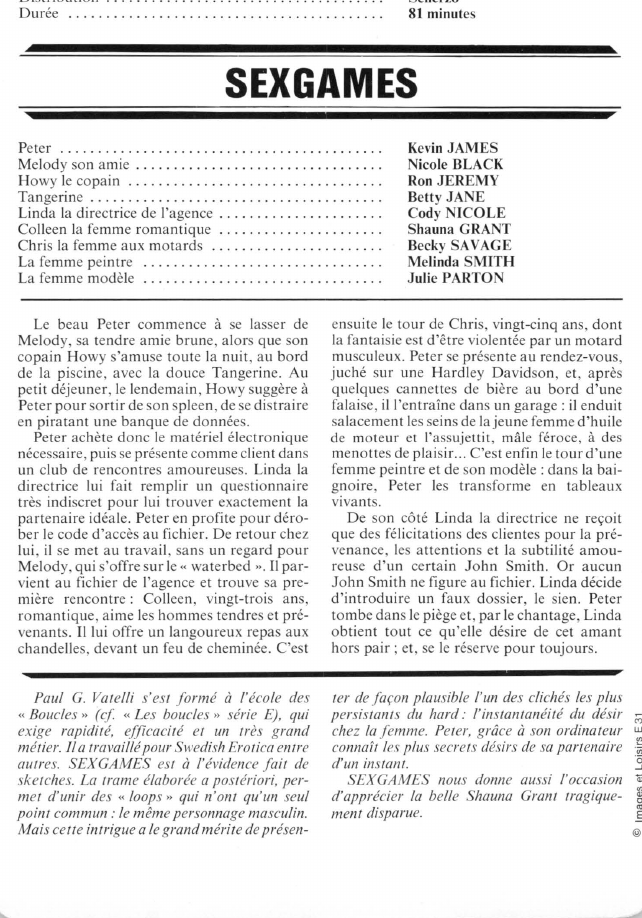 Prévisualisation du document SEXGAMES