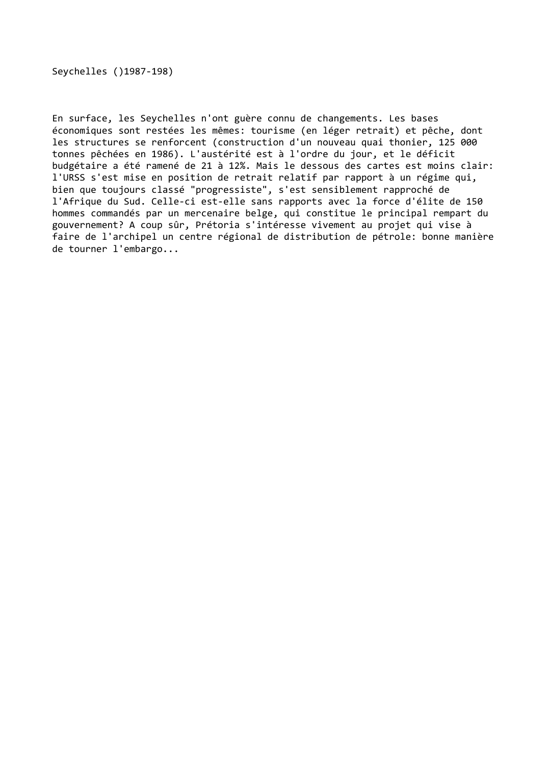 Prévisualisation du document Seychelles ()1987-198)