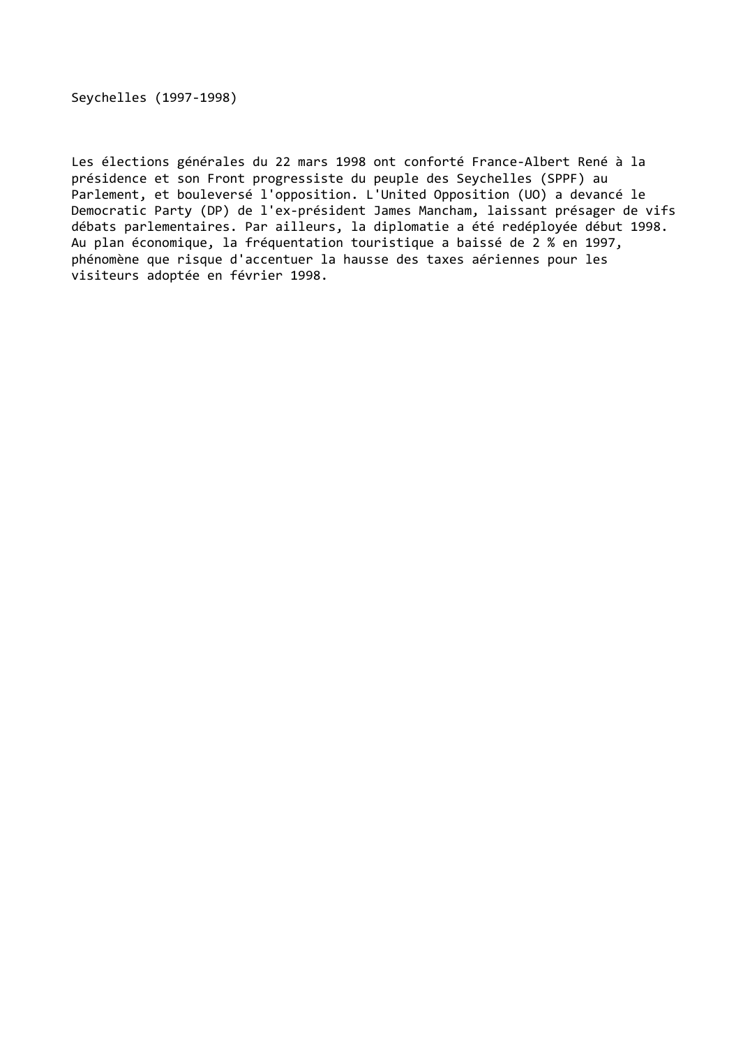 Prévisualisation du document Seychelles (1997-1998)