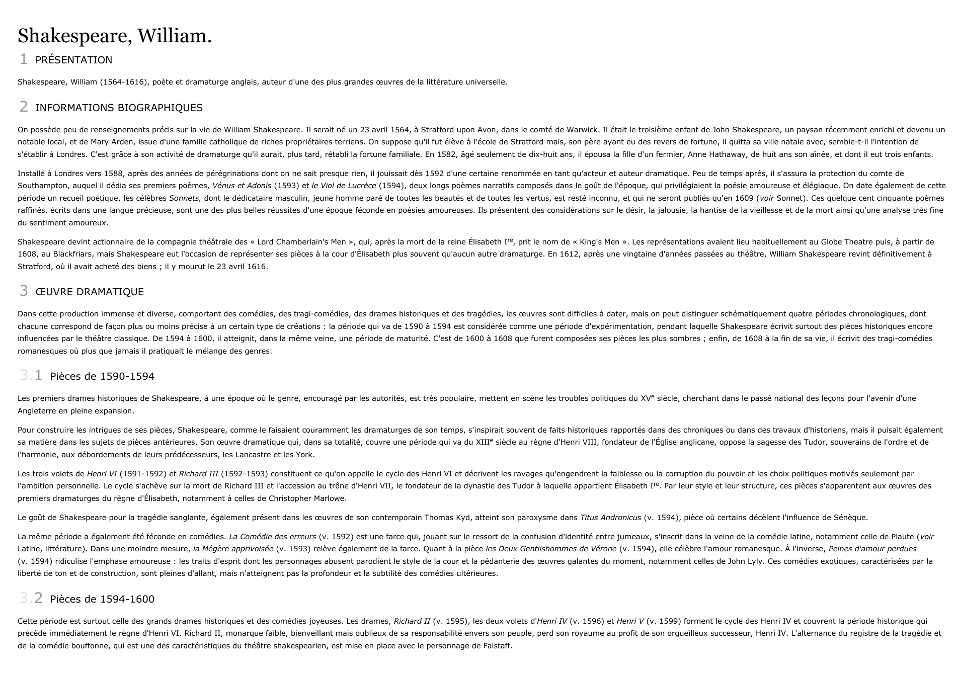 Prévisualisation du document Shakespeare, William.