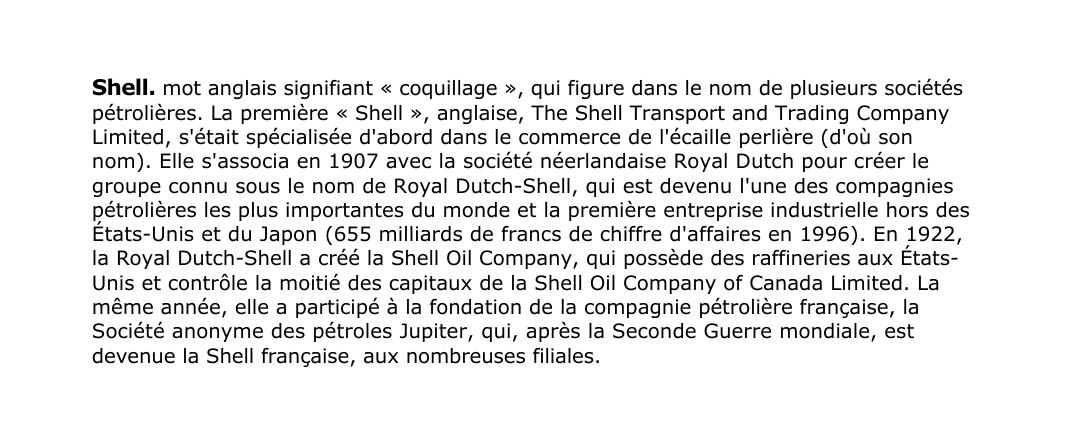 Prévisualisation du document Shell.