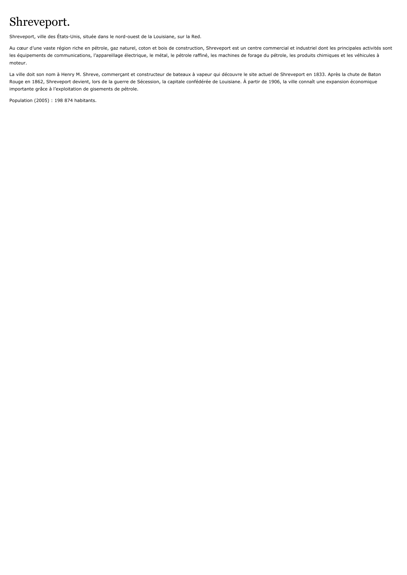 Prévisualisation du document Shreveport.