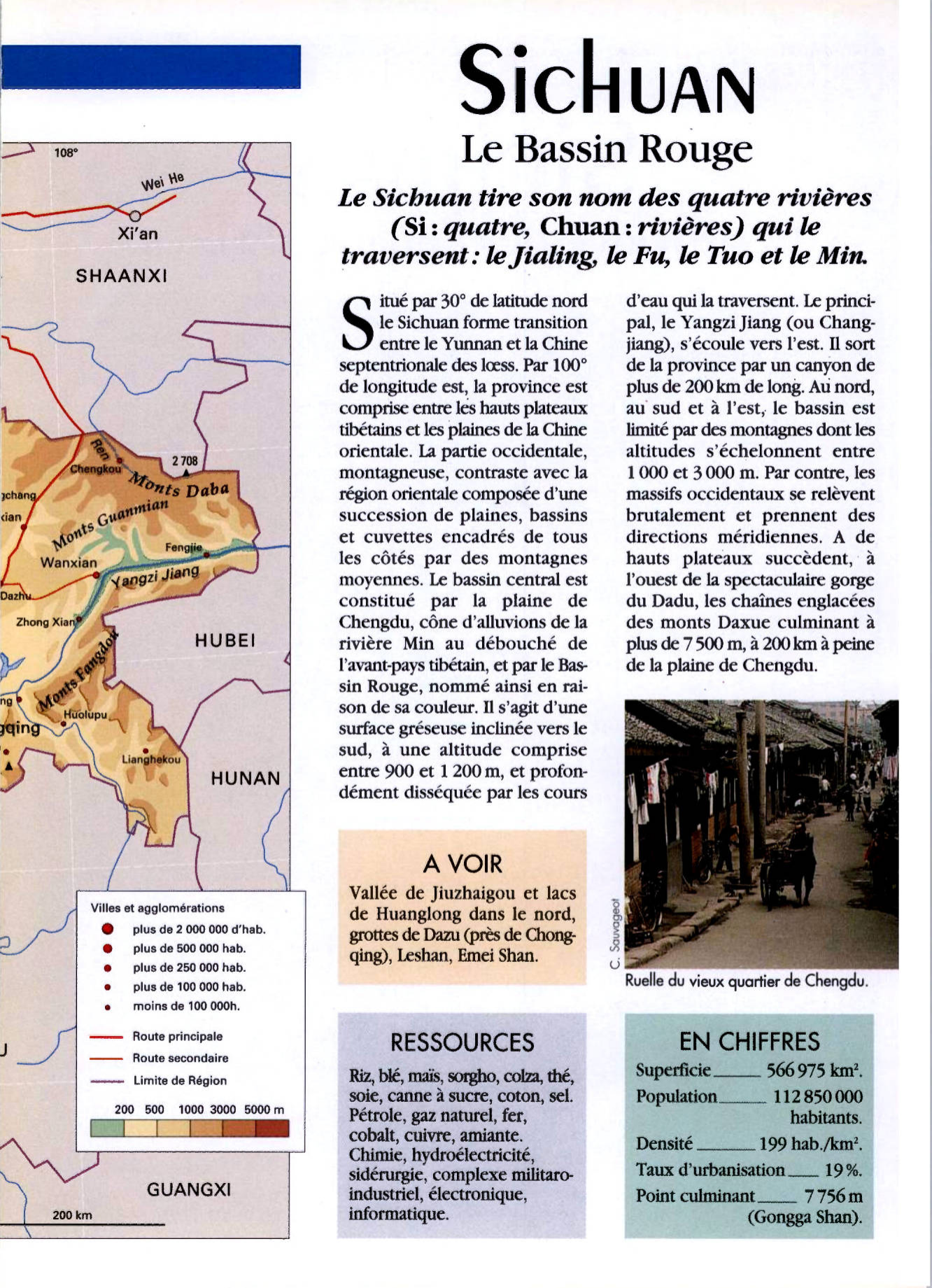 Prévisualisation du document SICHUAN RÉGION DE CHINE La province des « quatre rivières »