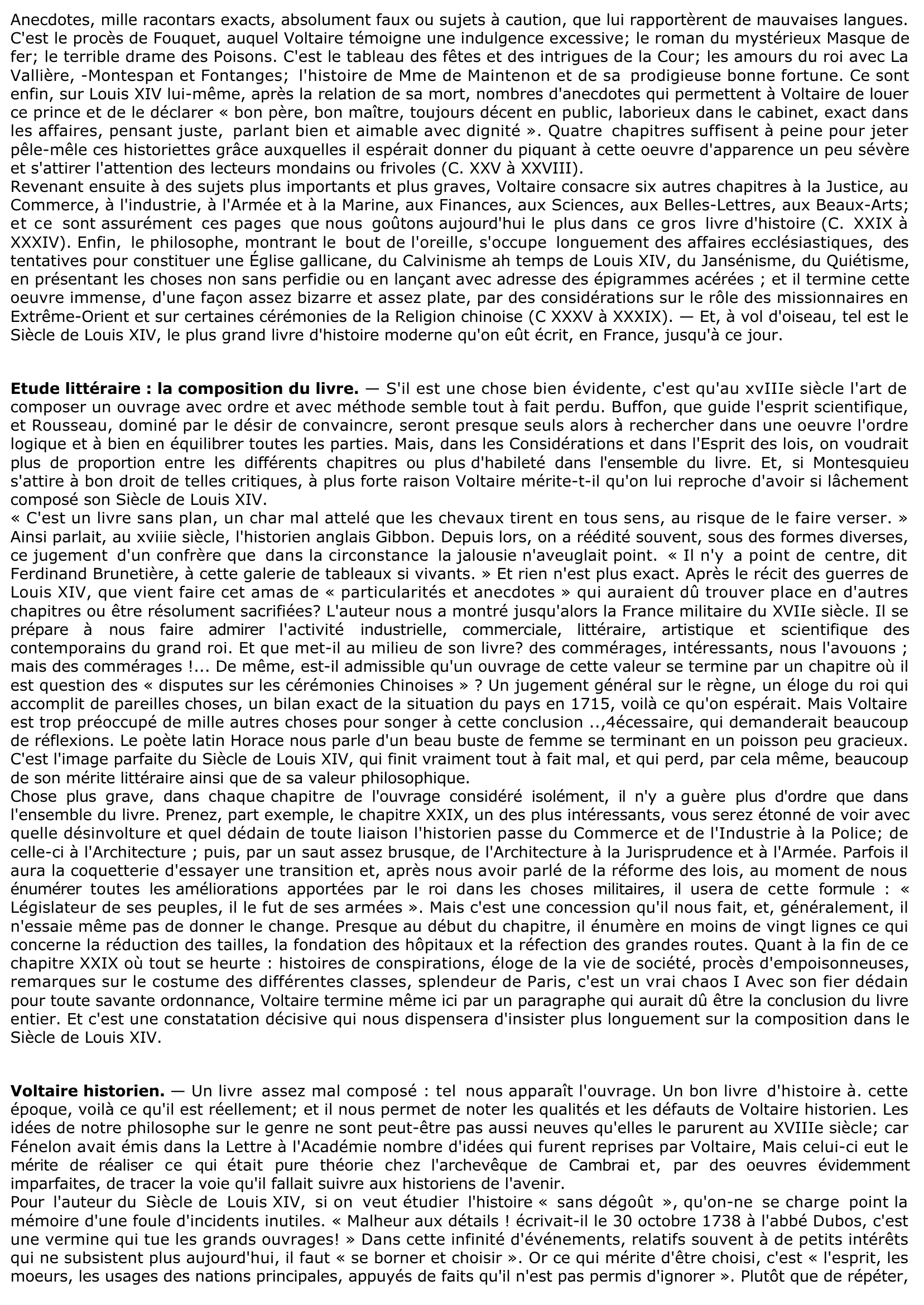 Prévisualisation du document SIÈCLE DE LOUIS XIV DE VOLTAIRE (analyse)