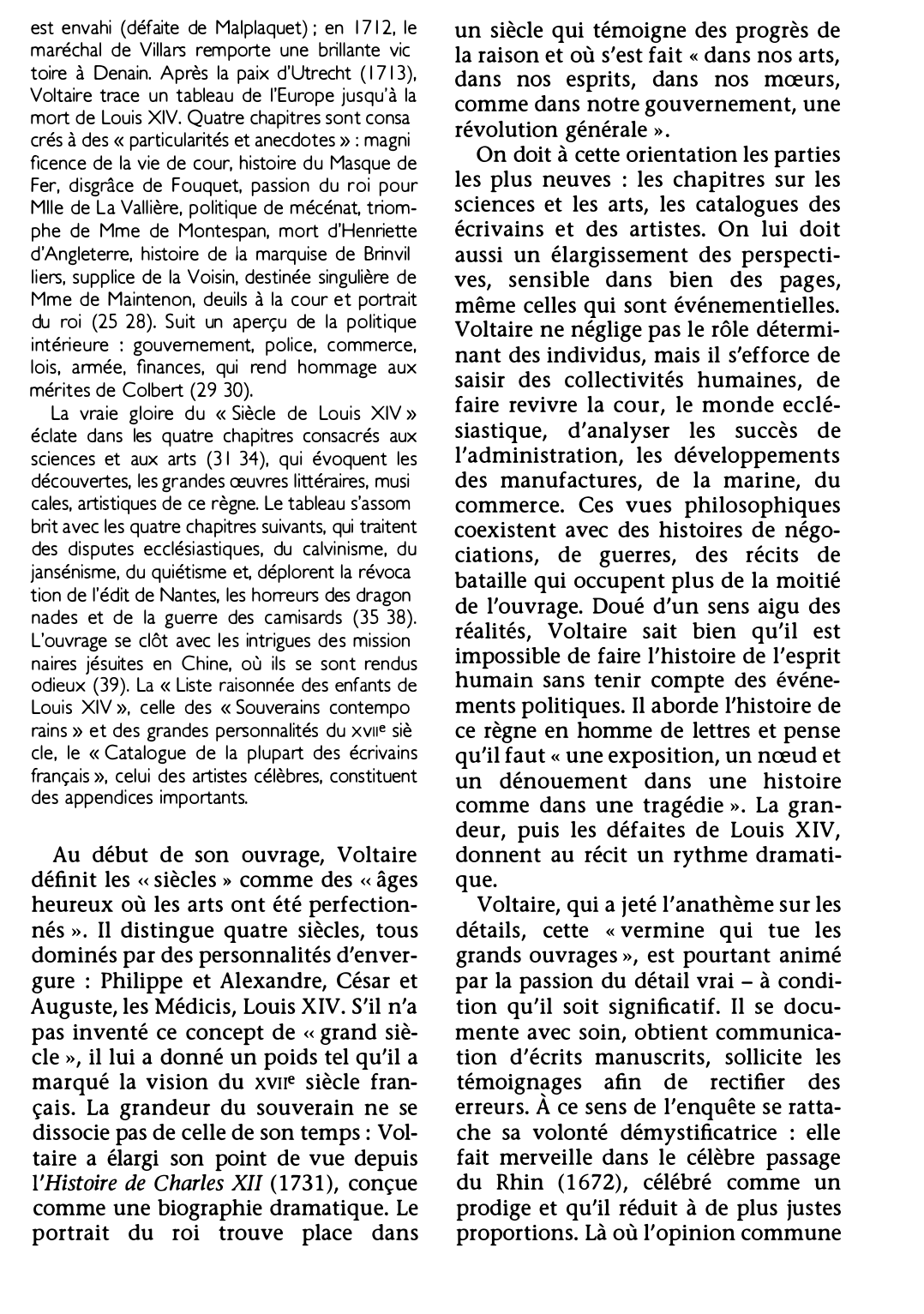 Prévisualisation du document Siècle de LOUIS XIV (le) de Voltaire (résumé et analyse de l'oeuvre)
