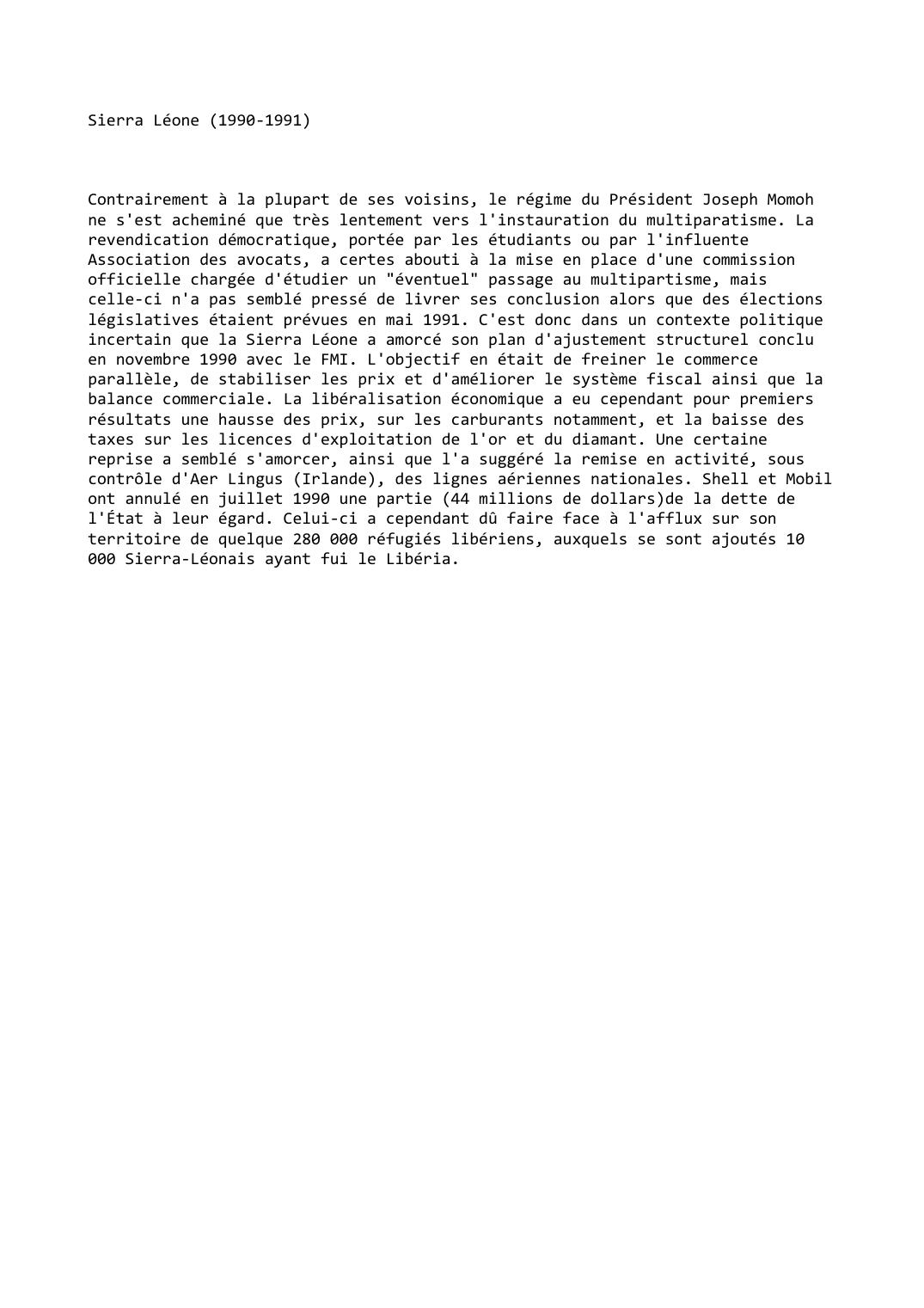 Prévisualisation du document Sierra Léone (1990-1991)