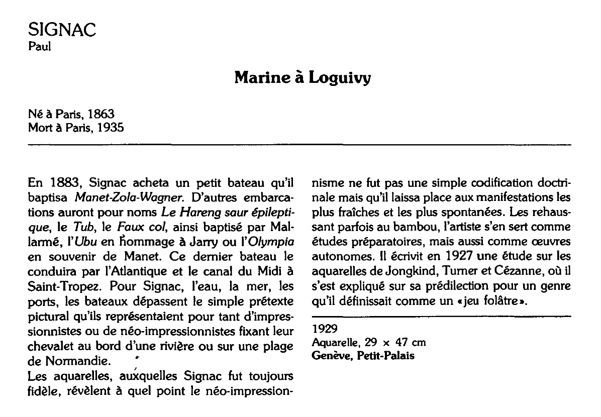 Prévisualisation du document SIGNAC Paul : Marine à Loguivy