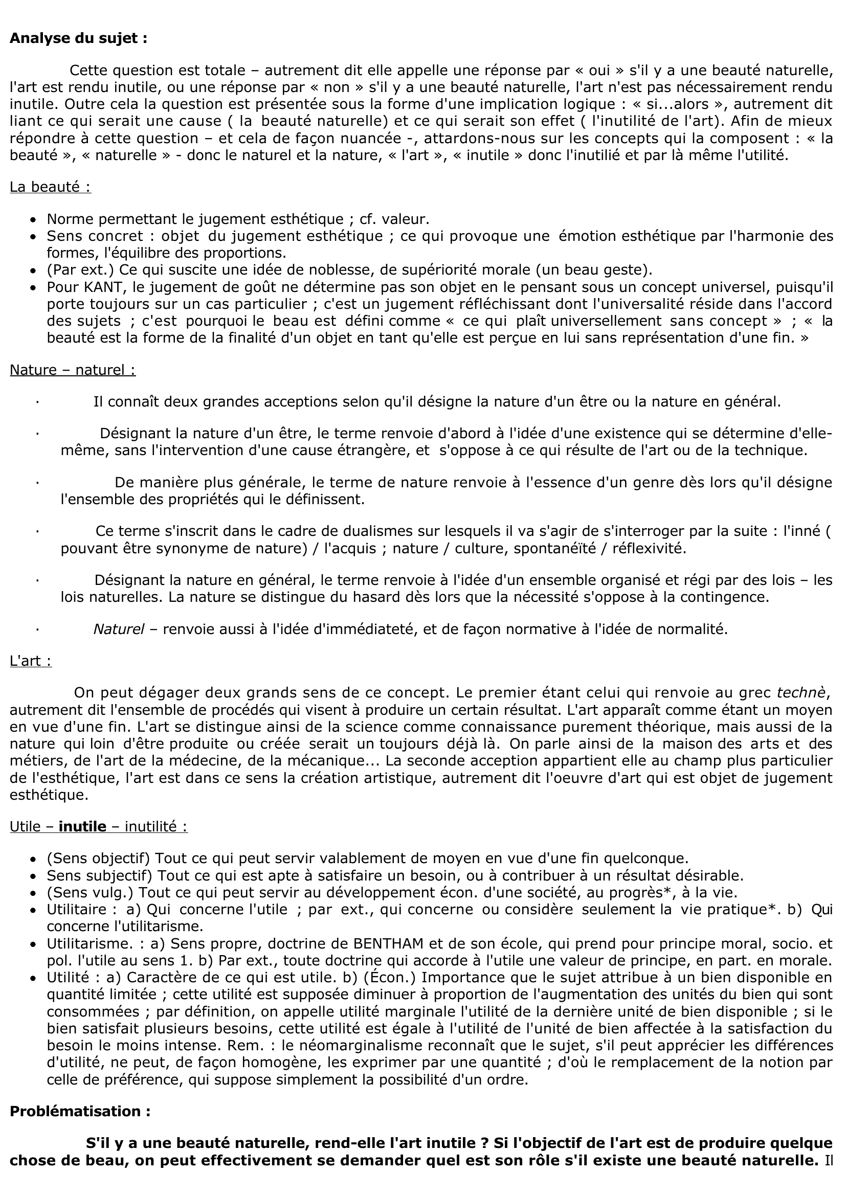 Prévisualisation du document s'il y a une beauté naturelle, rend-elle l'art inutile	?