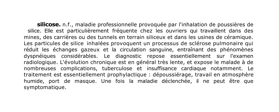 Prévisualisation du document silicose.