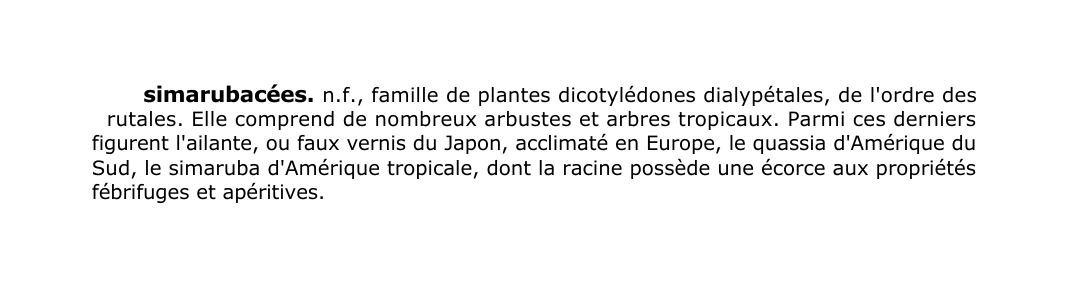 Prévisualisation du document simarubacées.