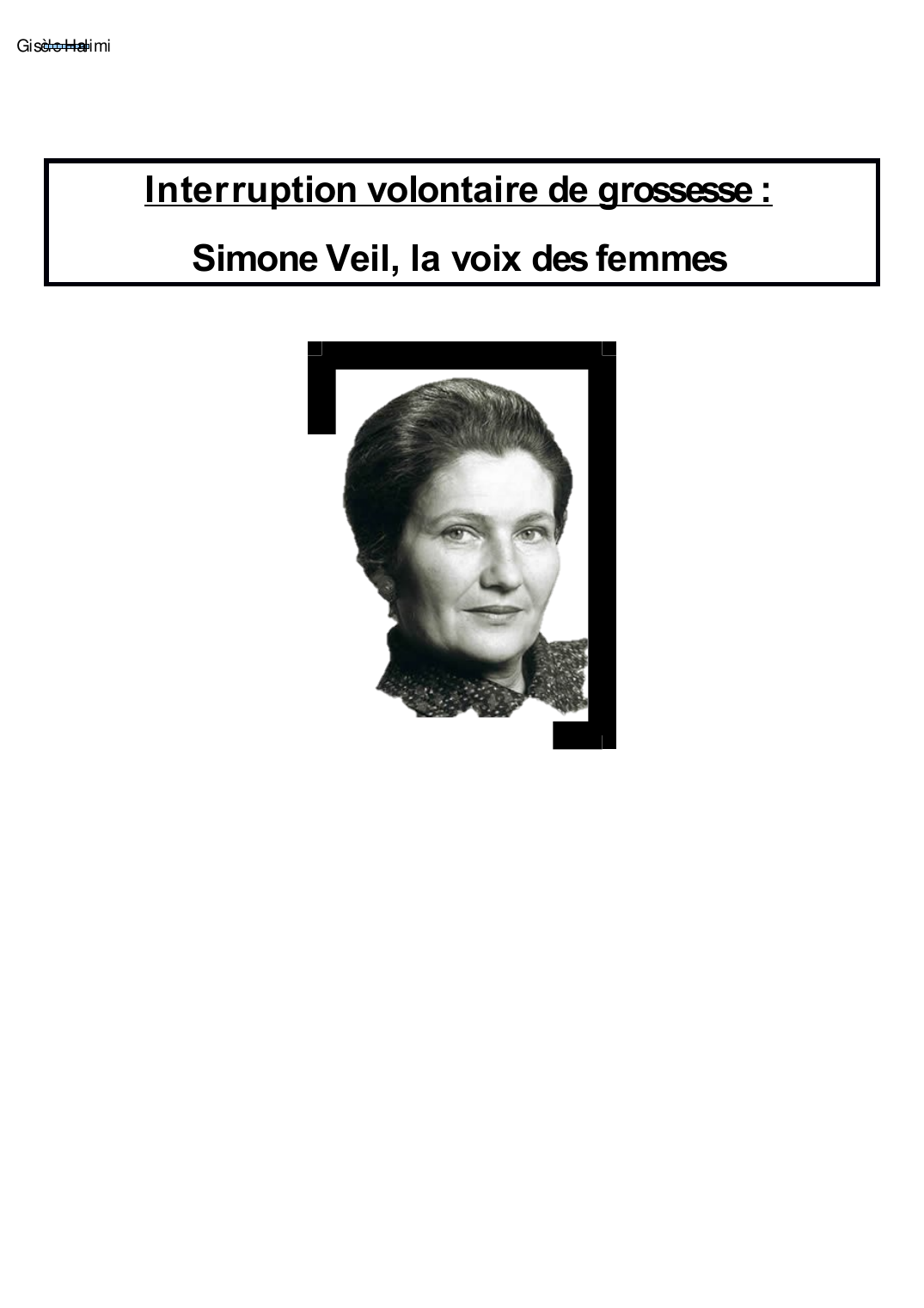 Prévisualisation du document Simone Veil