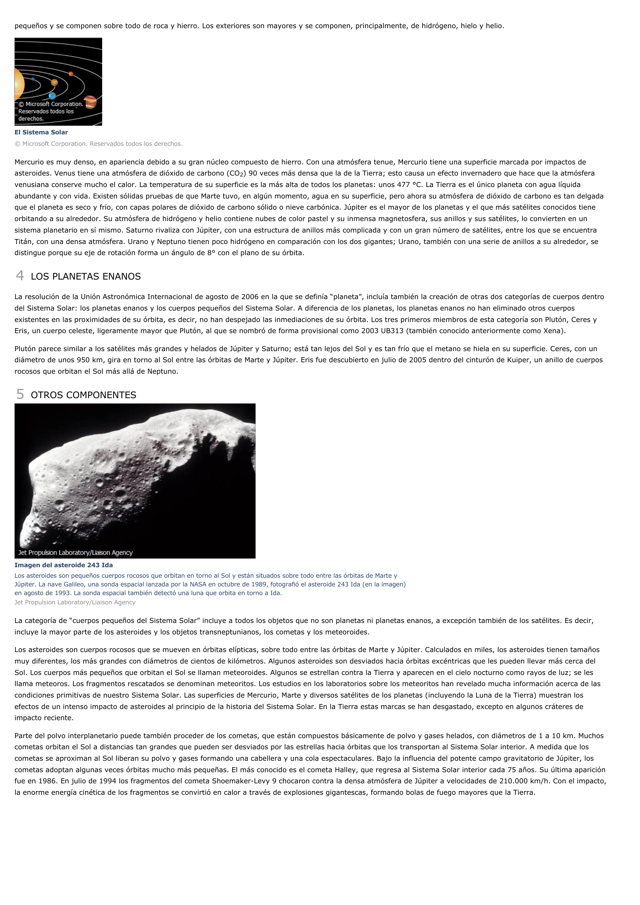 Prévisualisation du document Sistema Solar - ciencia y tecnologia.