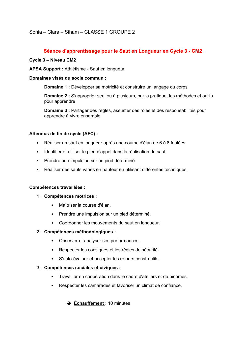 Prévisualisation du document situation apprentissage athlétisme