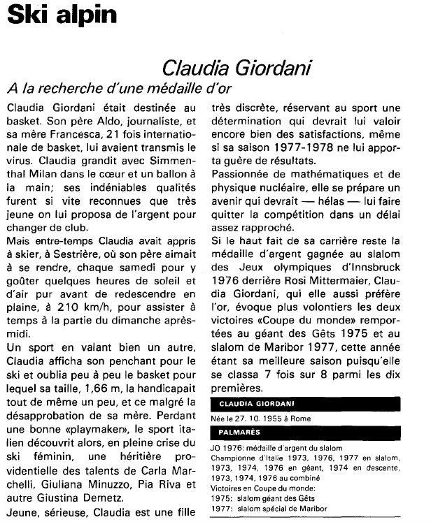Prévisualisation du document Ski alpin:Claudia Giordani (sport).