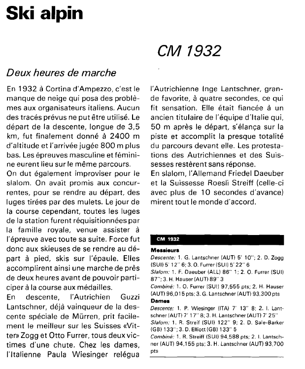 Prévisualisation du document Ski alpin:CM 1932 (sport).