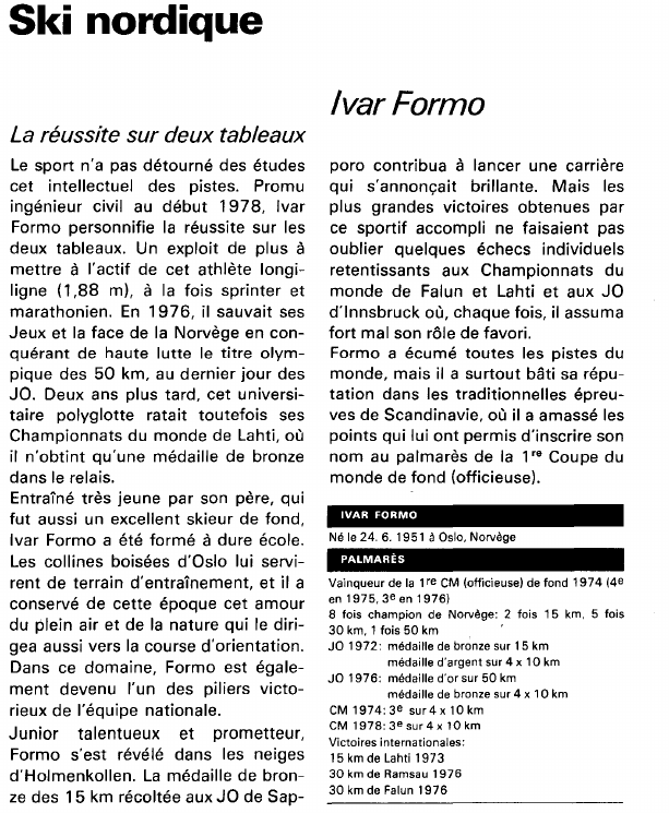 Prévisualisation du document Ski nordique:Ivar Formo (sport).