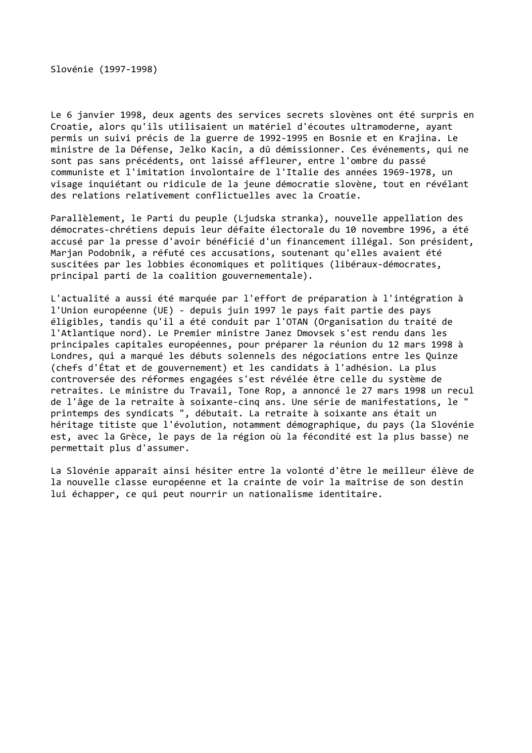 Prévisualisation du document Slovénie (1997-1998)