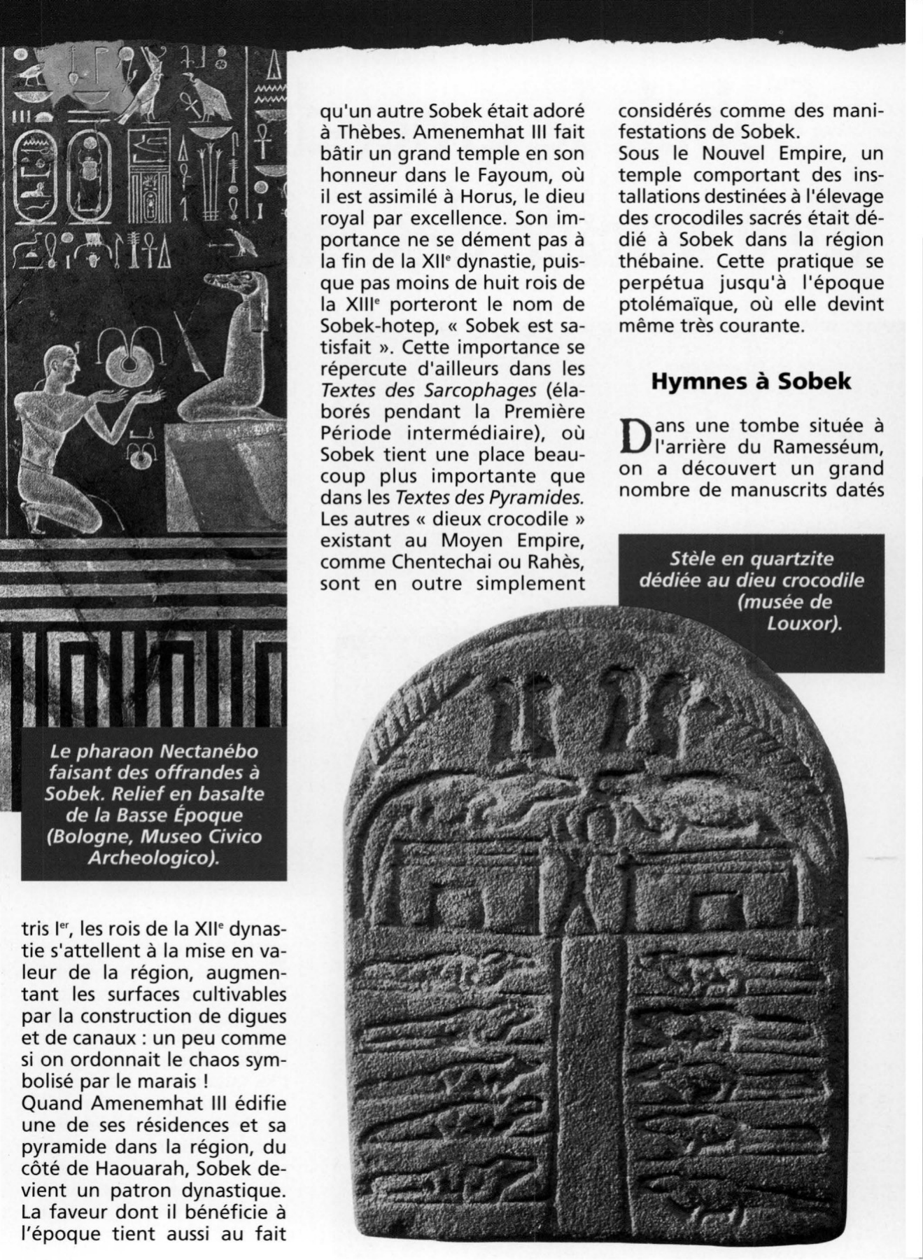 Prévisualisation du document Sobek le crocodile,  dieu vorace des marais (mythologie de l'Egypte)