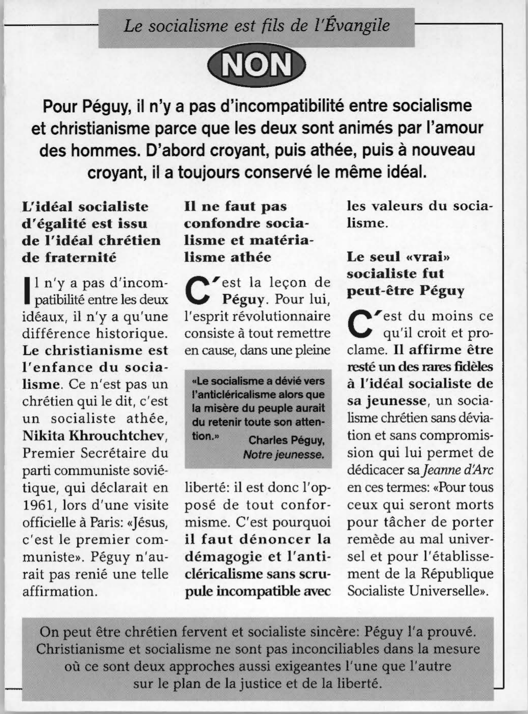 Prévisualisation du document Socialisme et christianisme sont-ils inconciliables ?