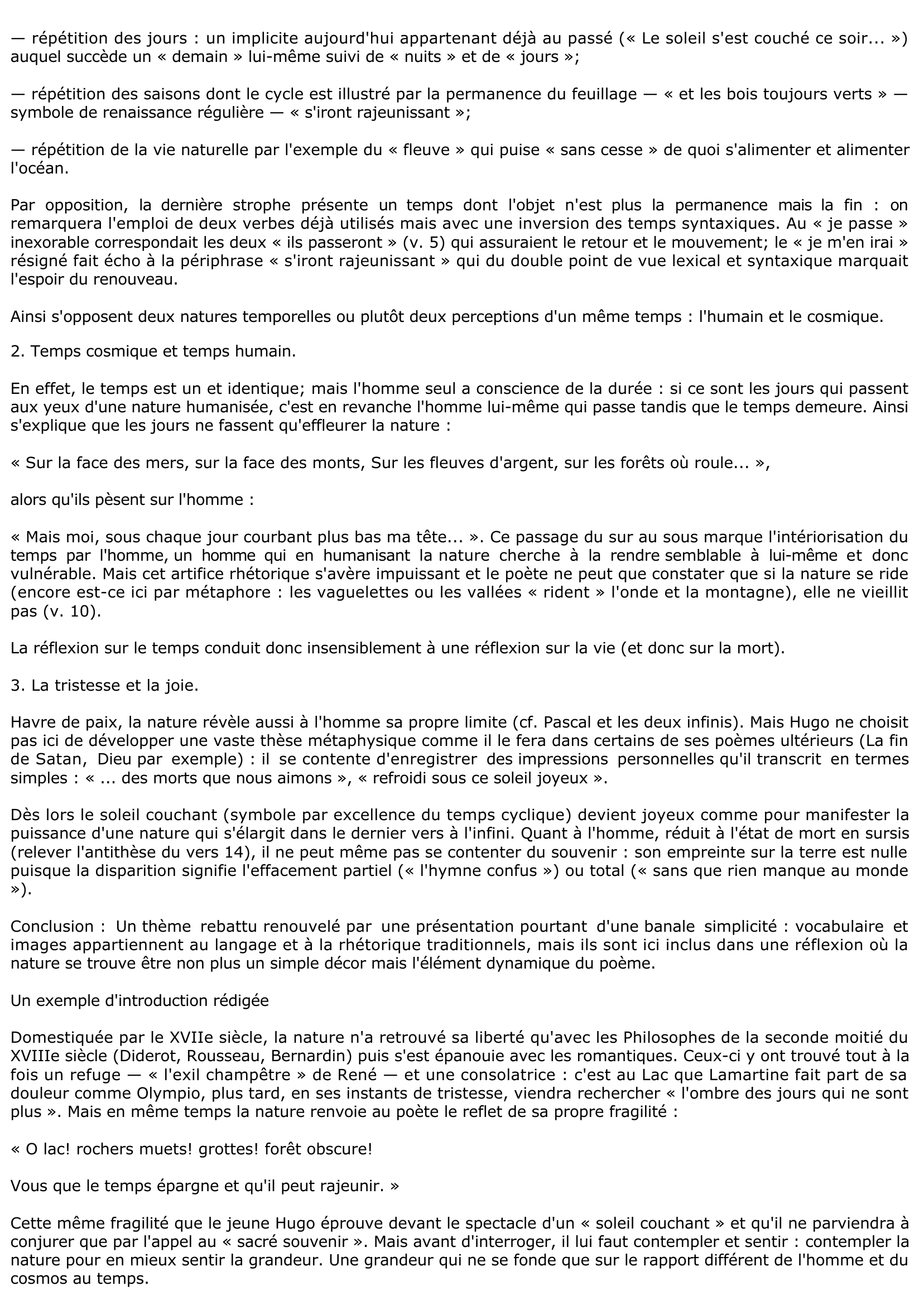 Prévisualisation du document SOLEIL COUCHANT - Victor Hugo, Les feuilles d'automne (commentaire)