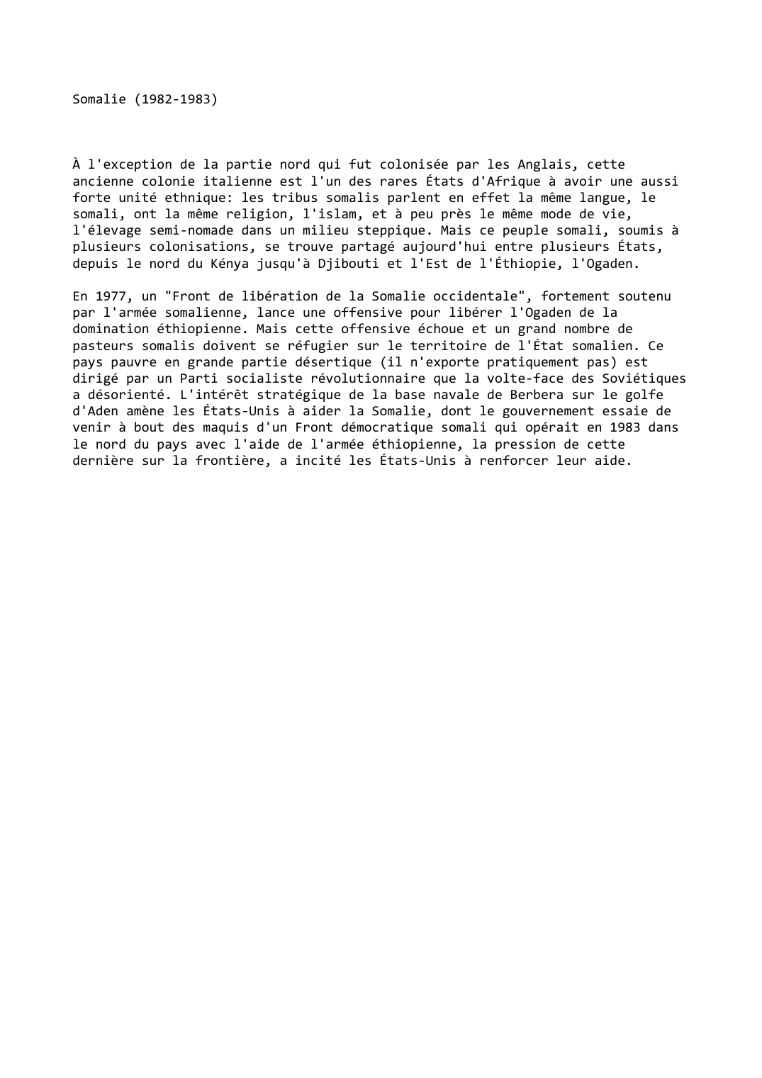 Prévisualisation du document Somalie (1982-1983)
