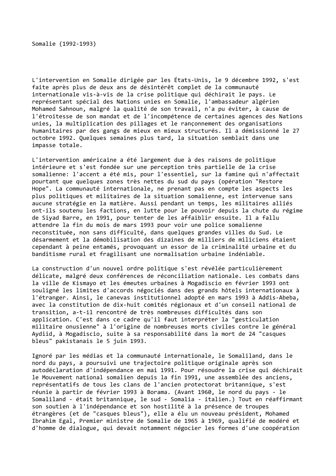 Prévisualisation du document Somalie (1992-1993)