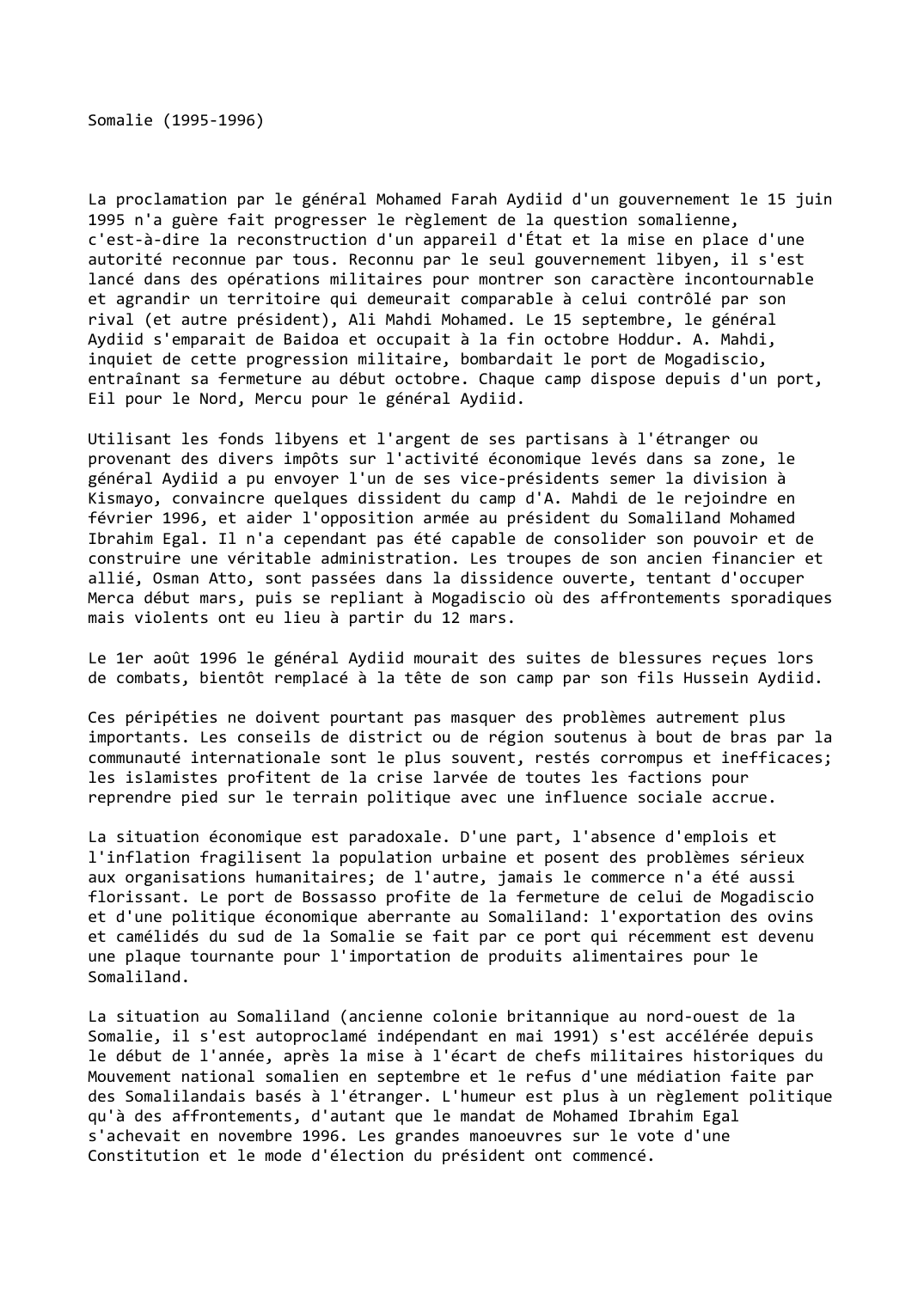 Prévisualisation du document Somalie (1995-1996)