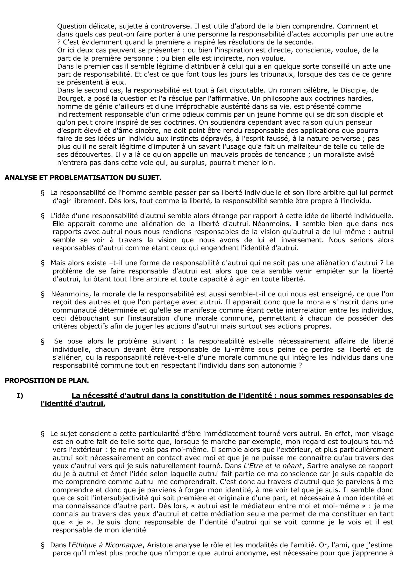 Prévisualisation du document Sommes-nous responsables des actes des autres ?