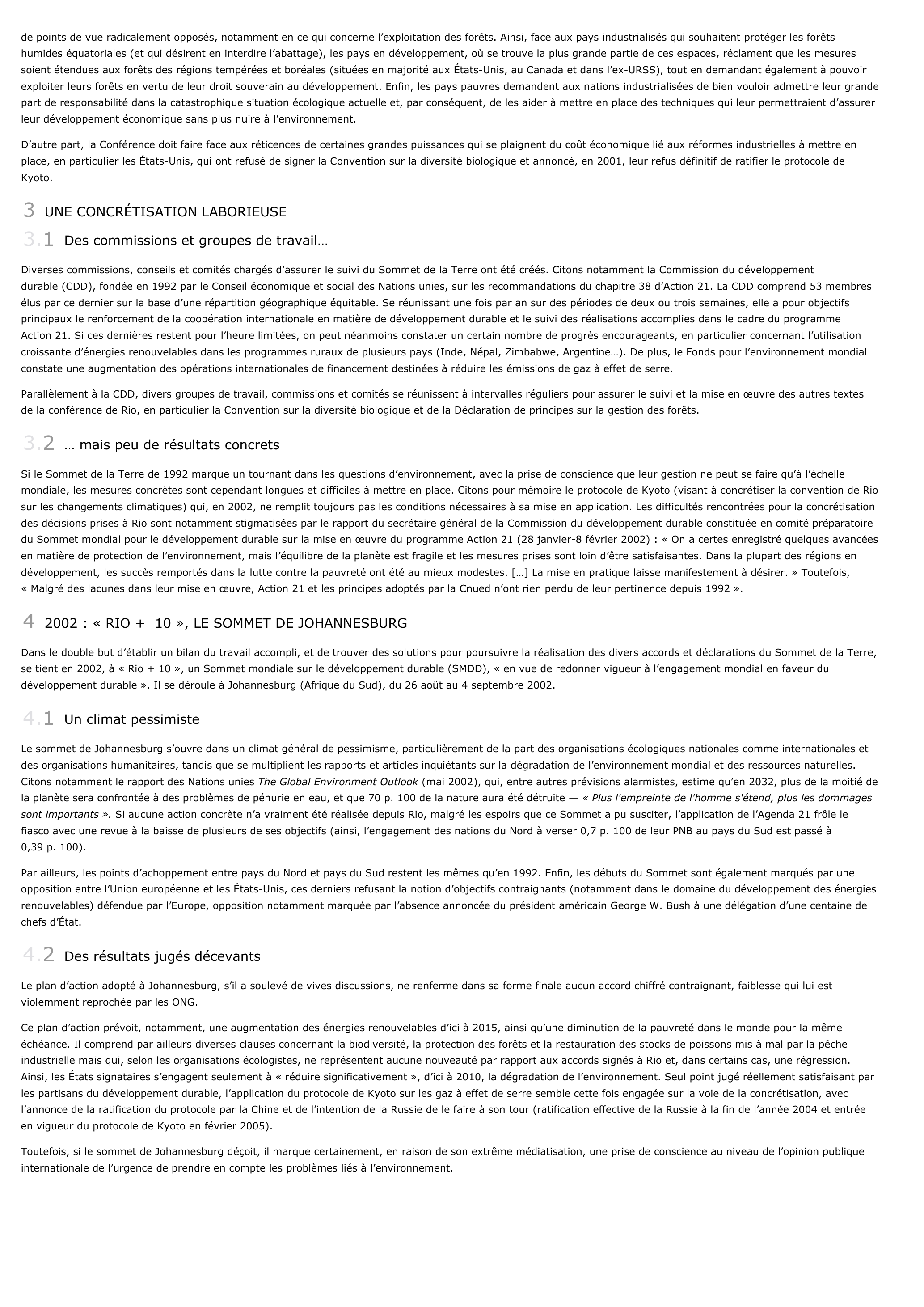 Prévisualisation du document Sommet de la Terre (faune & Flore).