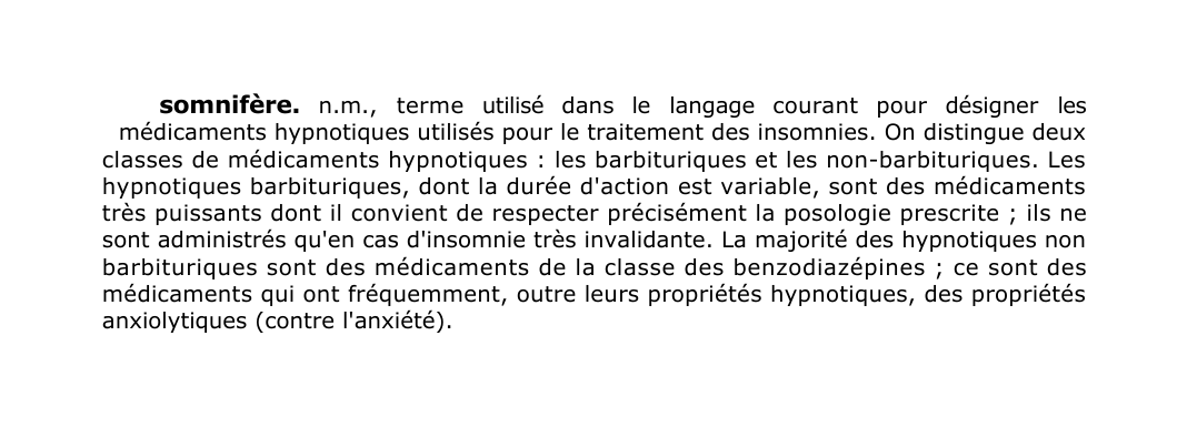 Prévisualisation du document somnifère.