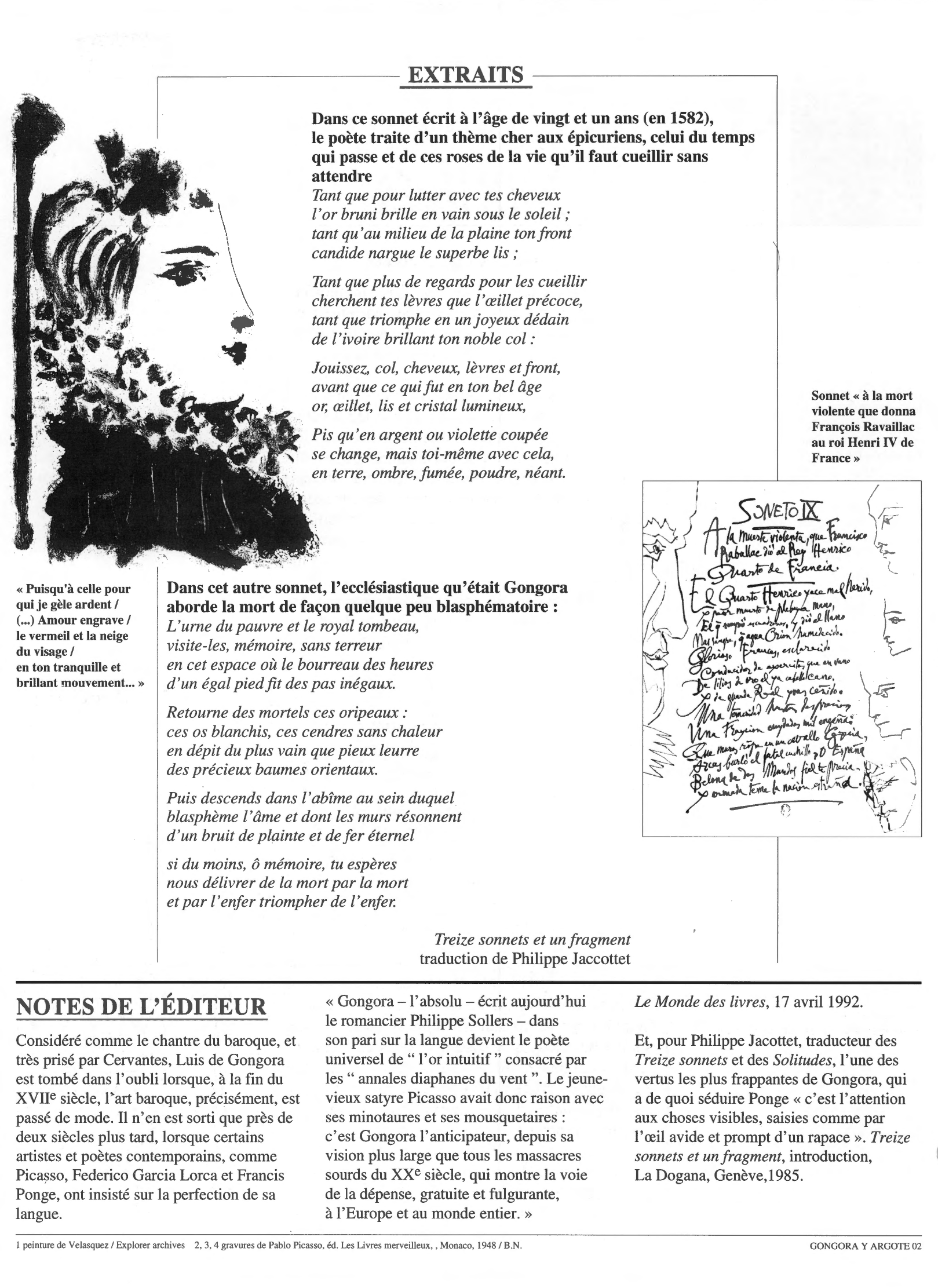 Prévisualisation du document Sonnets de Luis de Gongora