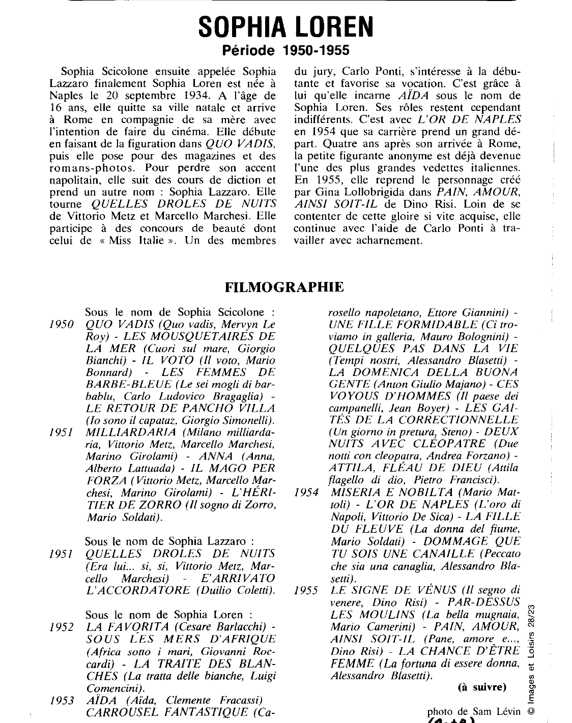 Prévisualisation du document SOPHIA LOREN