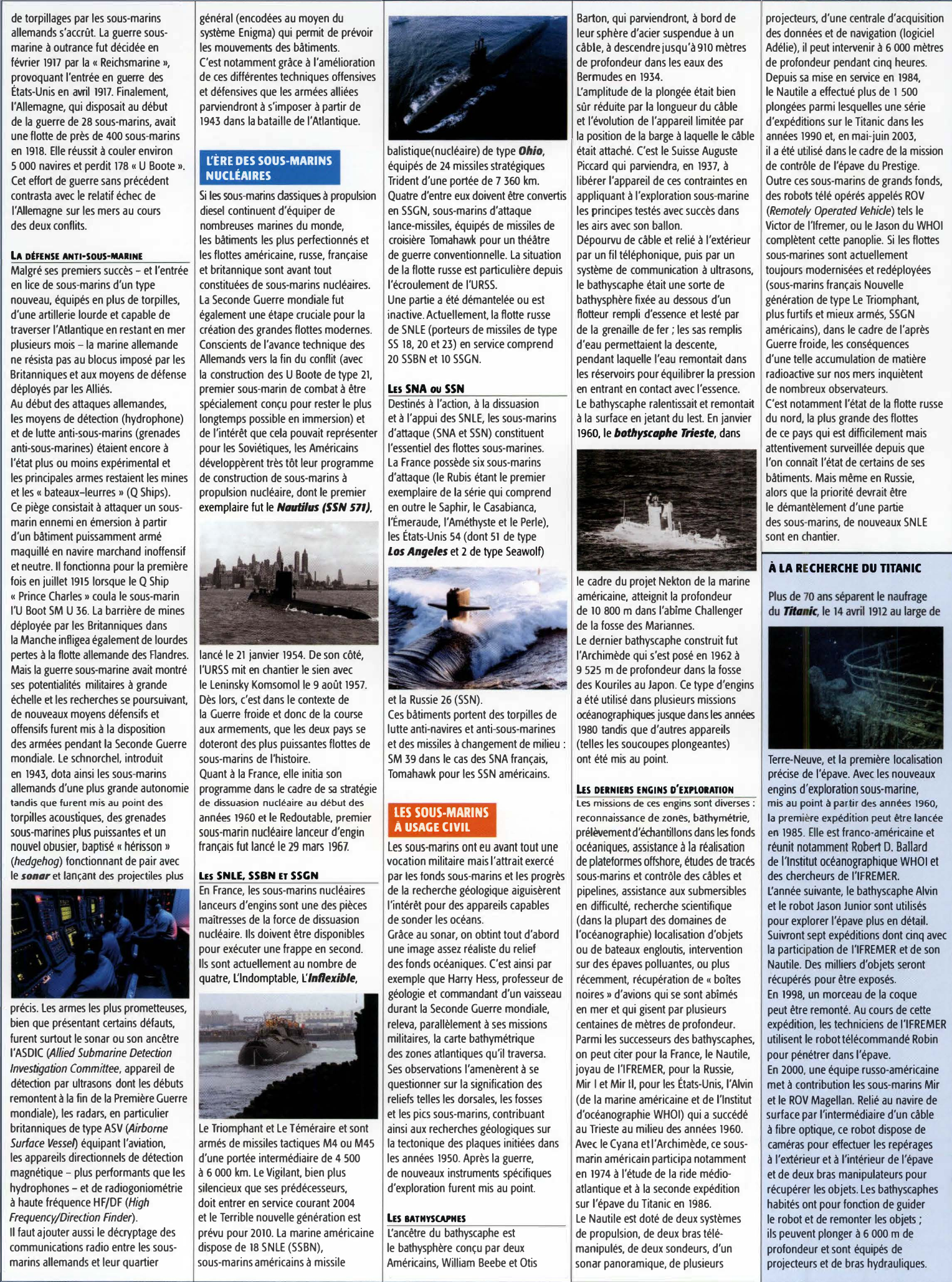 Prévisualisation du document Sous-marins et bathyscaphes (histoire de la marine)