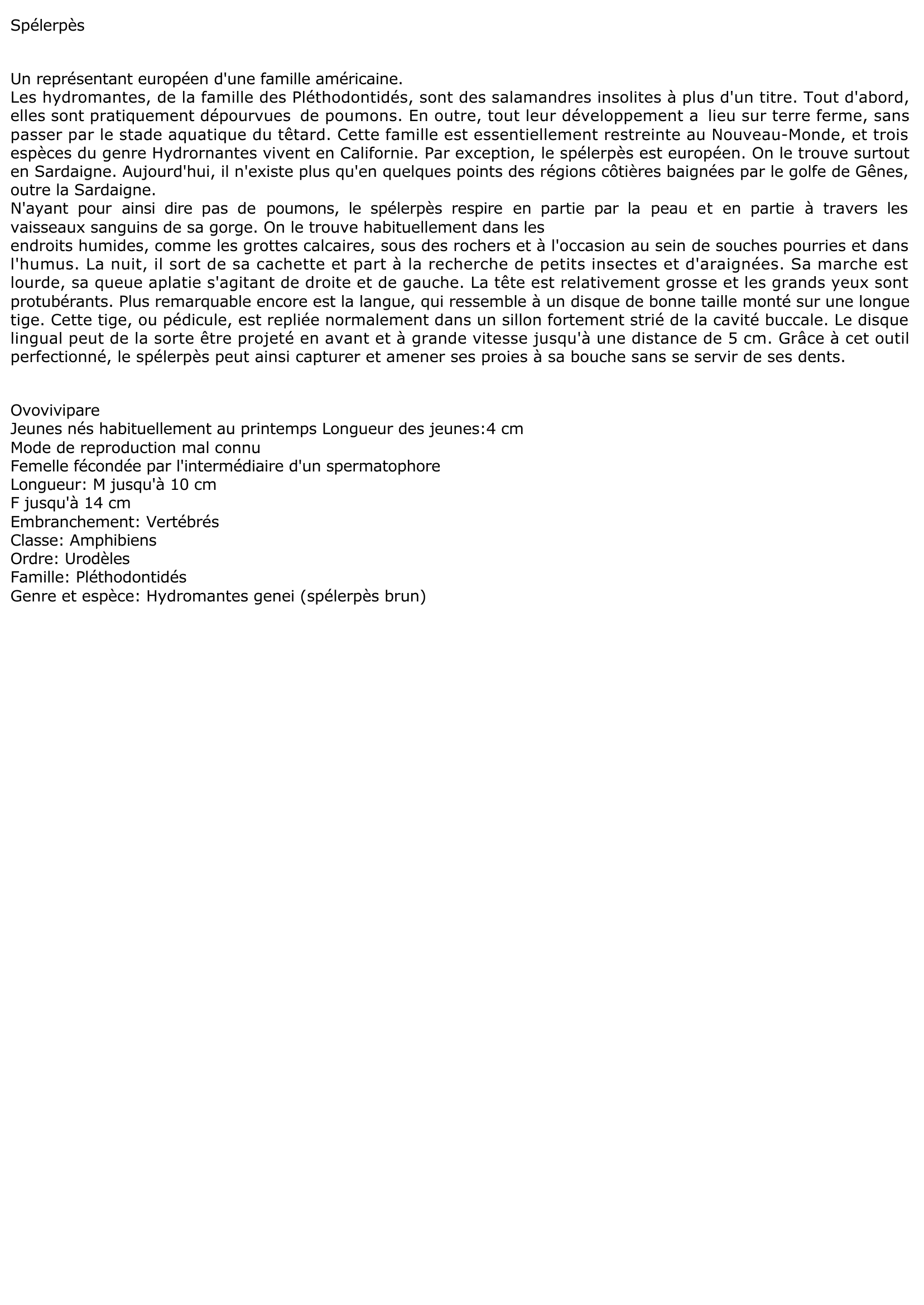 Prévisualisation du document Spélerpès