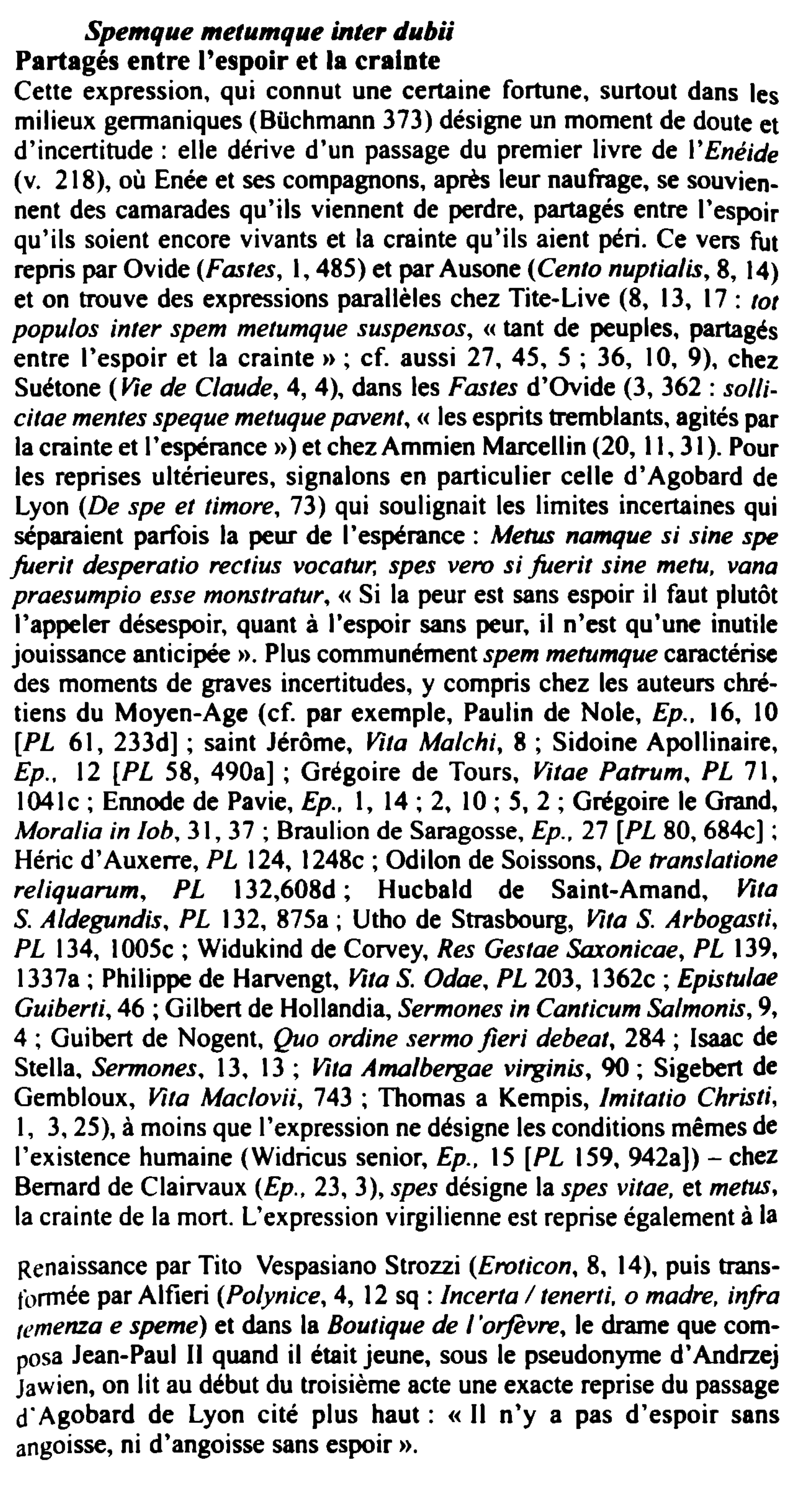 Prévisualisation du document Spemque metumque inter dubii