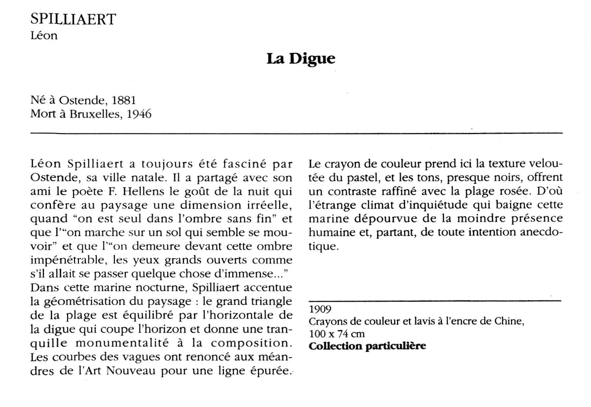 Prévisualisation du document SPILLIAERT Léon : La Digue