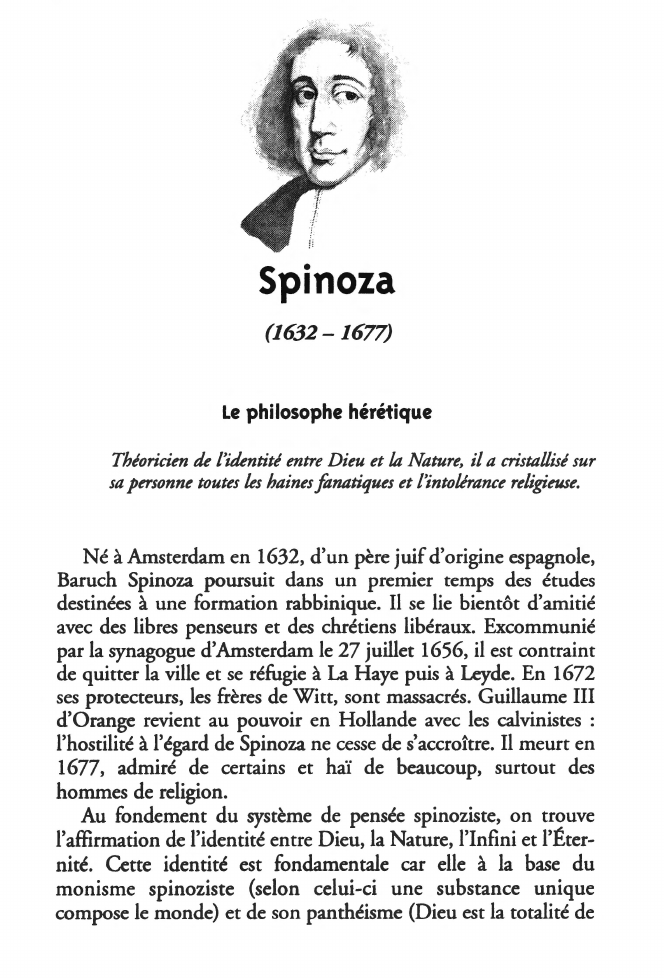Prévisualisation du document SPINOZA