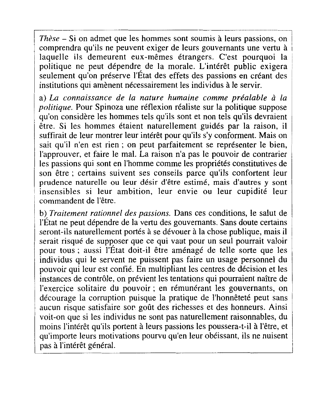 Prévisualisation du document Spinoza, Traité de l'autorité politique, chap. VI, § 3, Pléiade, p. 953. Commentaire