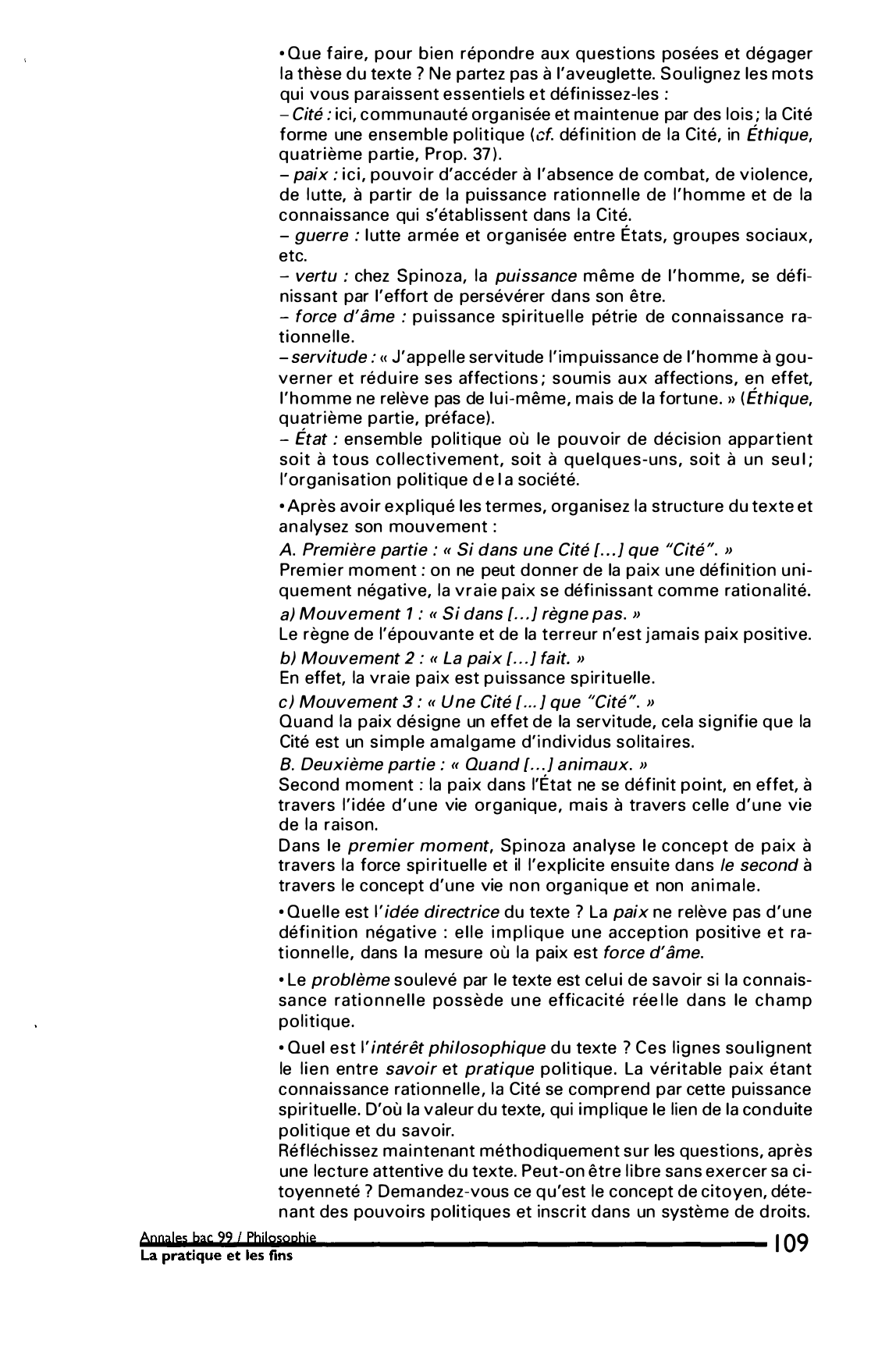 Prévisualisation du document SPINOZA, Traité politique, chapitre cinquième, paragraphes 4 et 5.