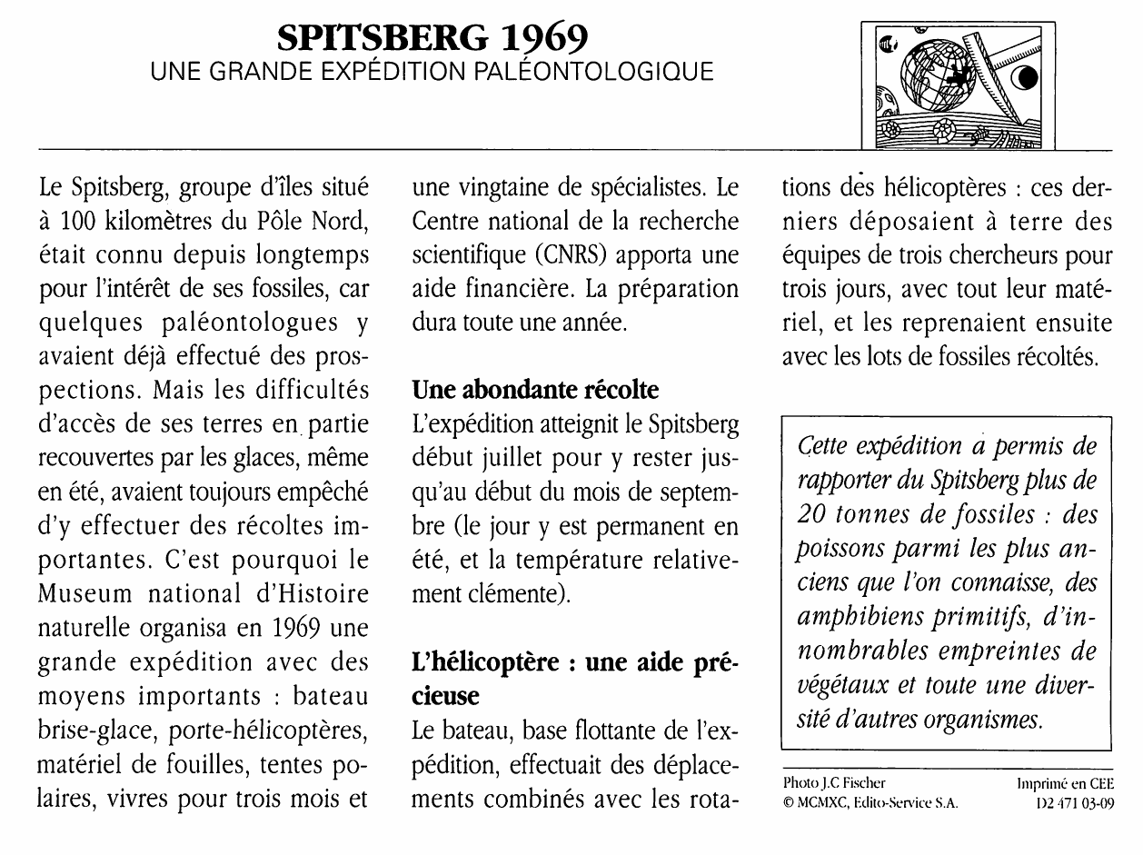 Prévisualisation du document SPITSBERG 1969 - Géologie