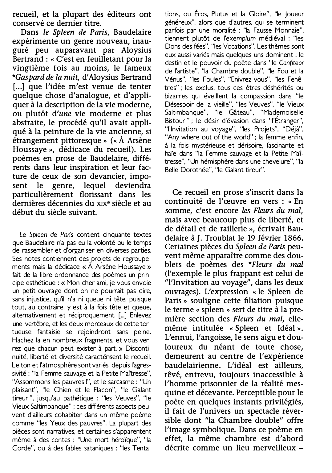 Prévisualisation du document Spleen de Paris (le) de Charles Baudelaire (résumé et analyse de l'oeuvre)