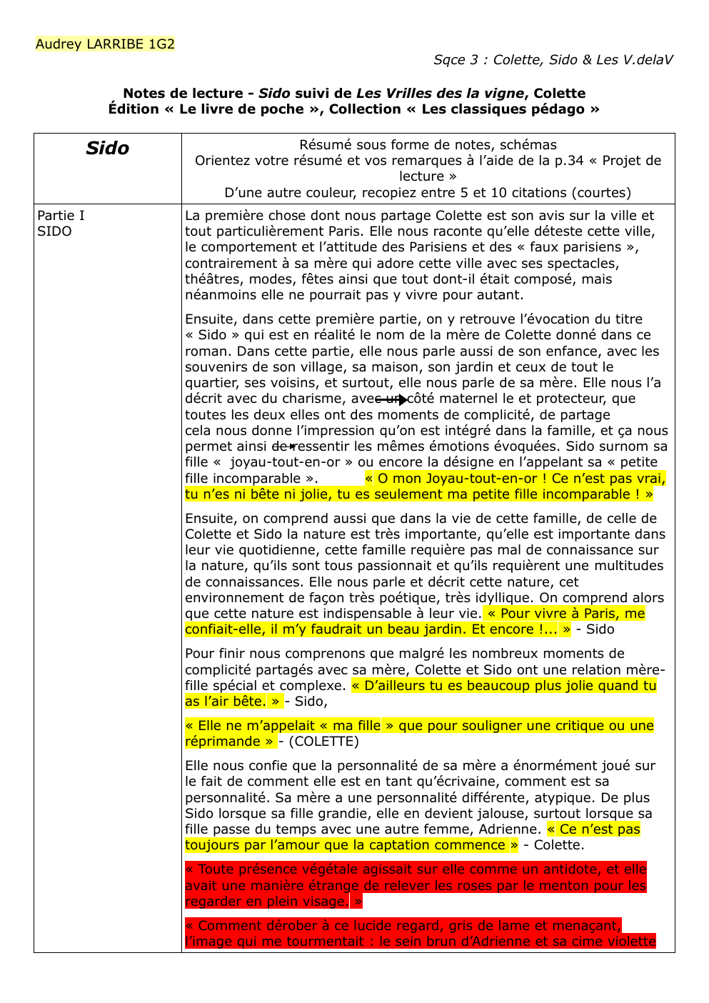 Prévisualisation du document Sqce 3 : Colette, Sido & Les Vrilles des la vigne