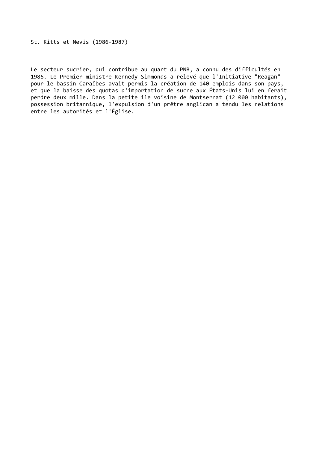 Prévisualisation du document St. Kitts et Nevis (1986-1987)