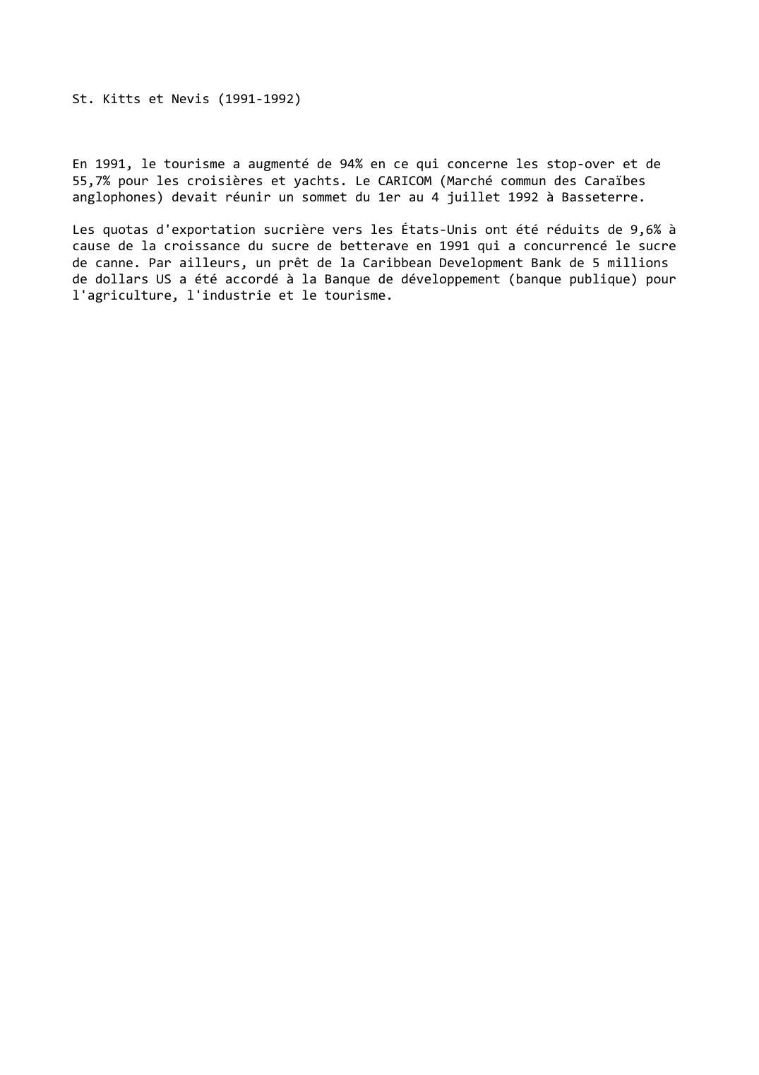 Prévisualisation du document St. Kitts et Nevis (1991-1992)
