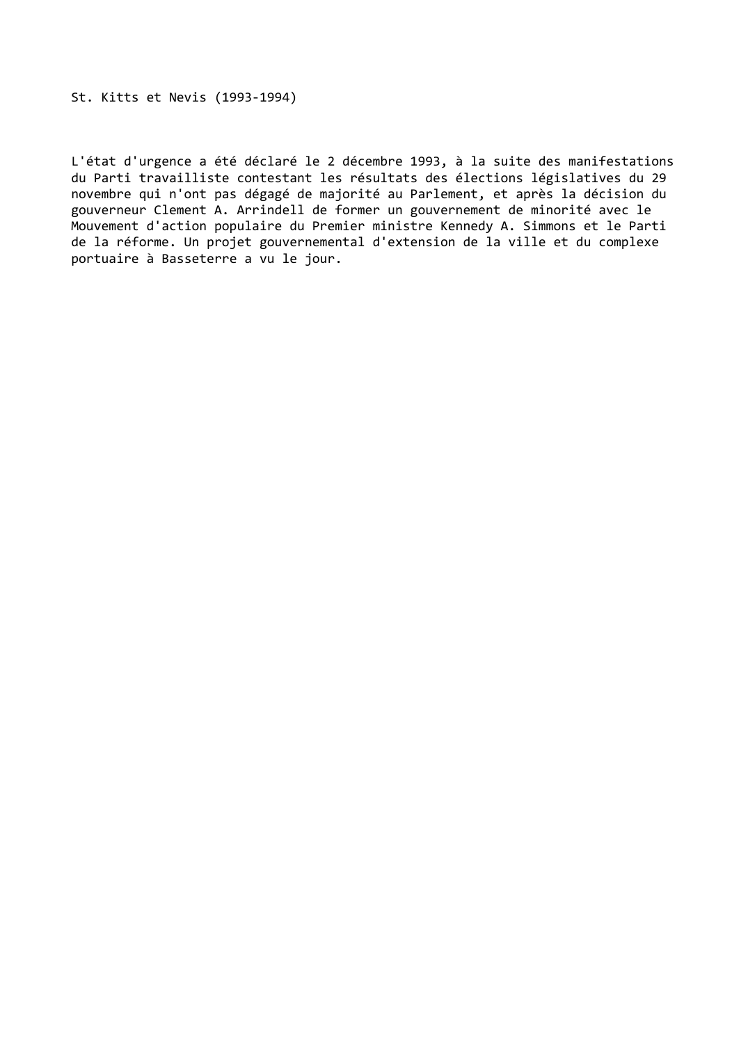 Prévisualisation du document St. Kitts et Nevis (1993-1994)